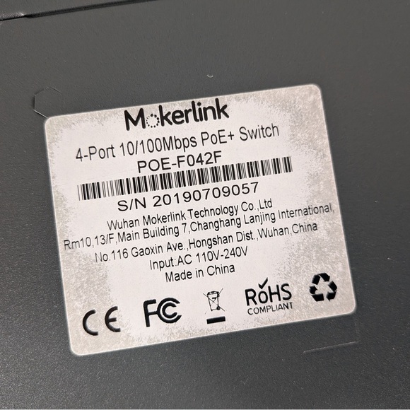 Mokerlink 4-Port 10/100 Mbps PoE + Switch - Picture 14 of 14